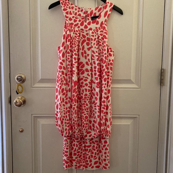 Elisabeth Hasselbeck Animal Print Halter Dress/Orange & White/L/EUC/ON SALE $55! - Picture 1 of 6